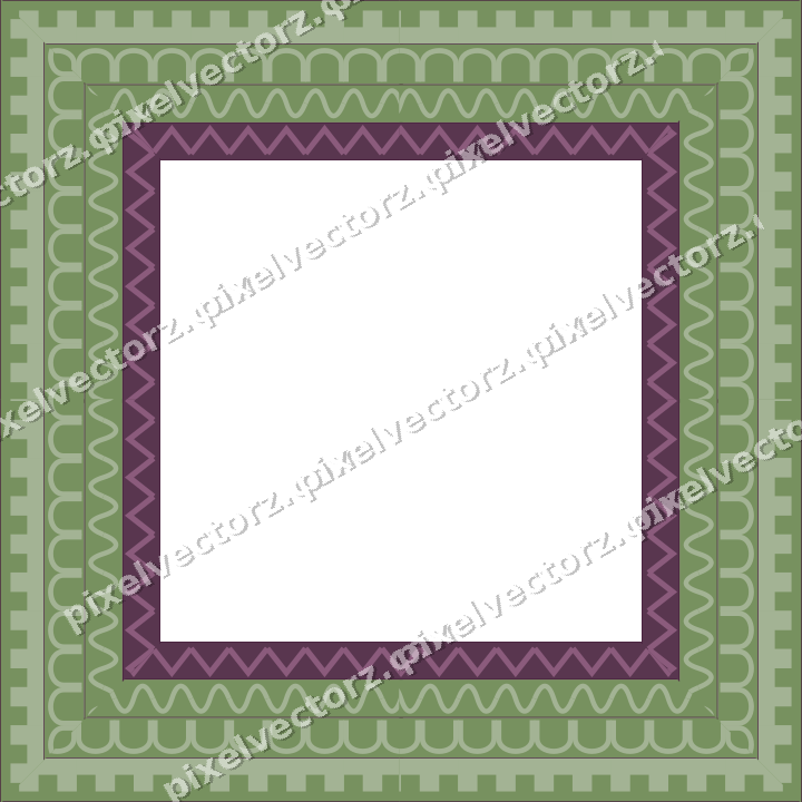 Decorative picture frame border in dark magenta with wave band