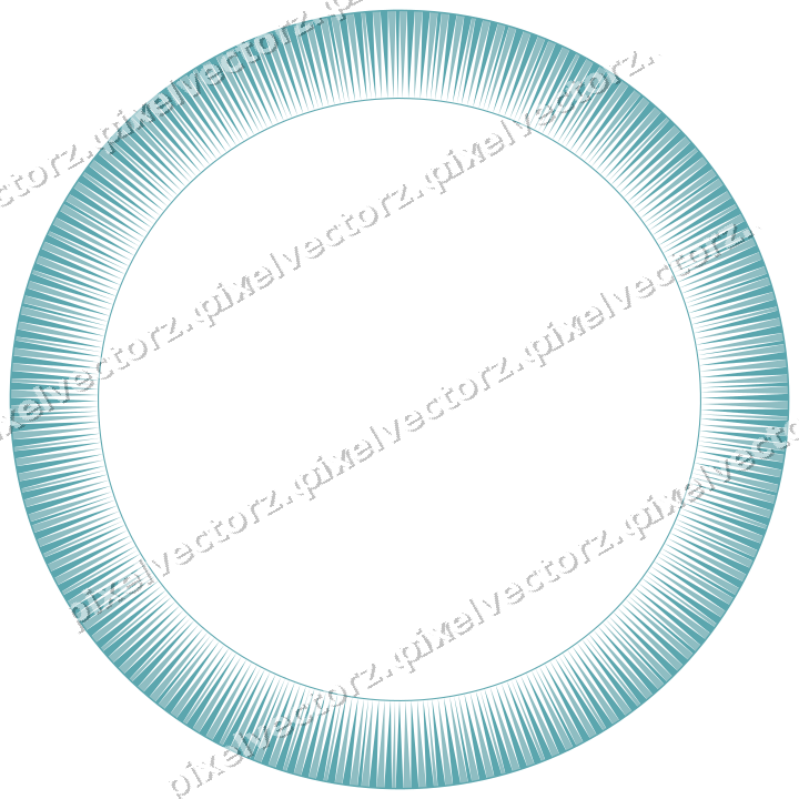 Decorative line art frame in green and teal with oval and dentil