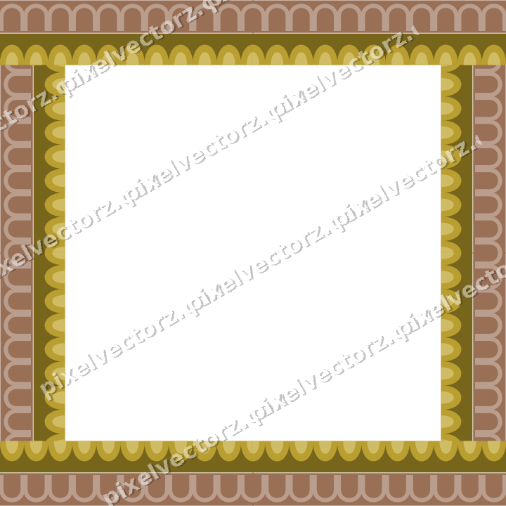 Decorative picture frame border in amber with arcade frieze
