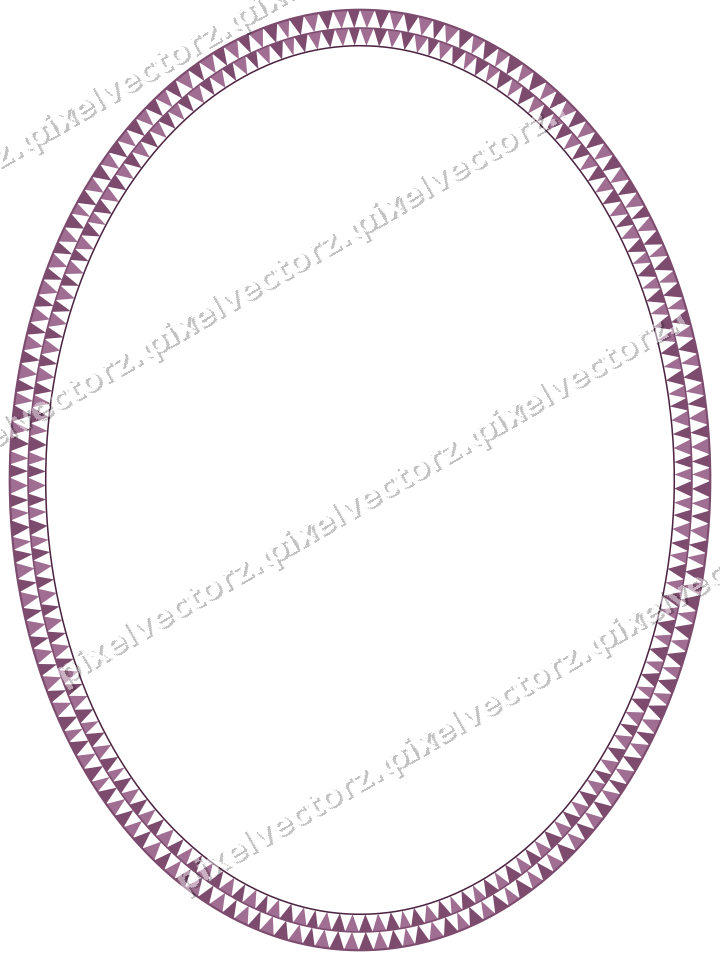Decorative line art frame in dark magenta and lime with oval