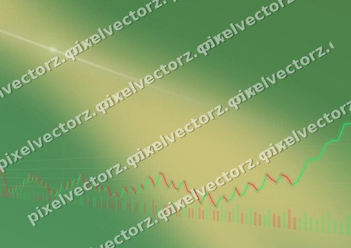 Glowing neon chart background in lime and yellow