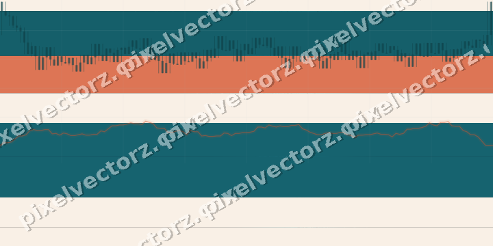 Glowing neon chart background in teal and orange