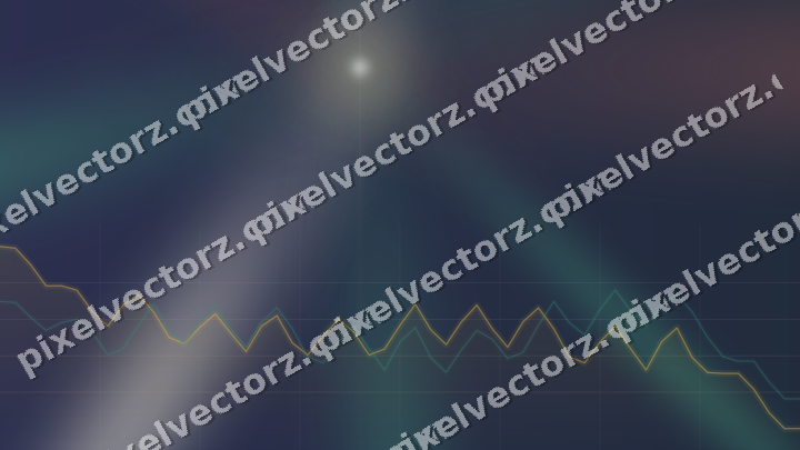 Glowing neon chart background in amber and green