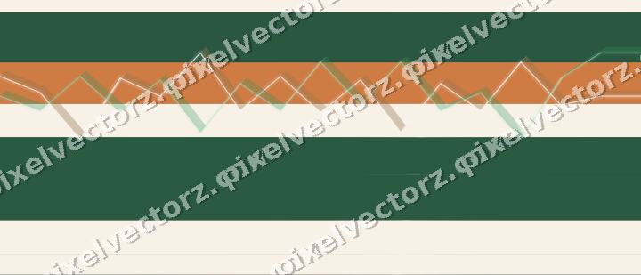 Glowing neon chart background in dark green and orange