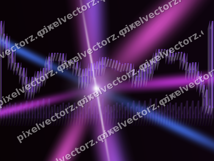 Glowing neon chart background in purple and blue