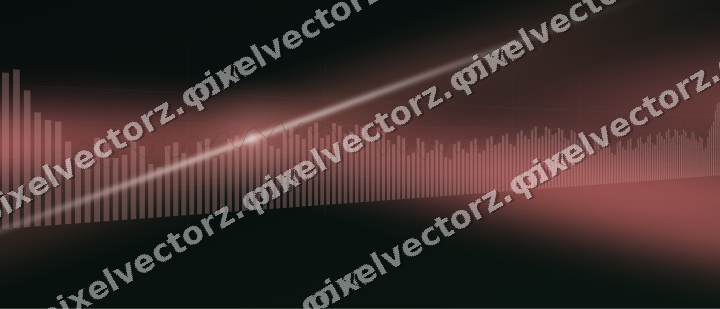 Glowing neon chart background in red and green