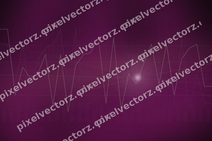 Glowing neon chart background in magenta and lime