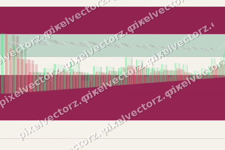 Glowing neon chart background in pink and green