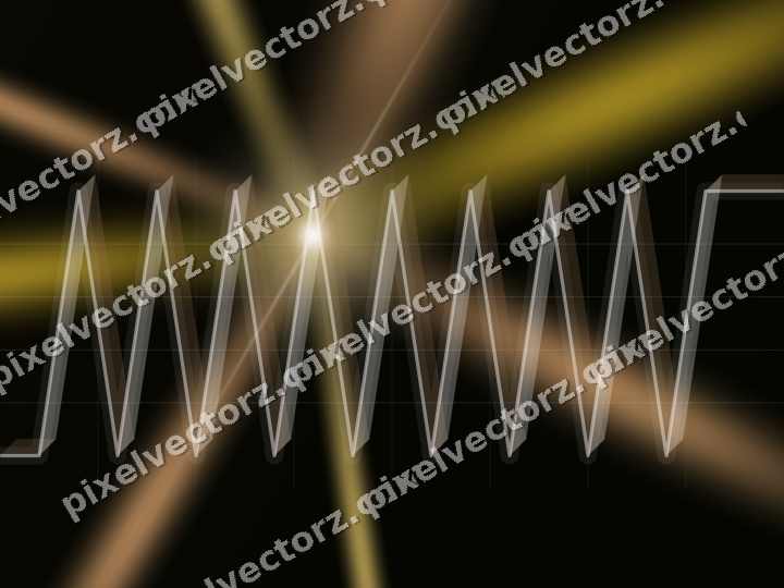 Glowing neon chart background in amber and orange