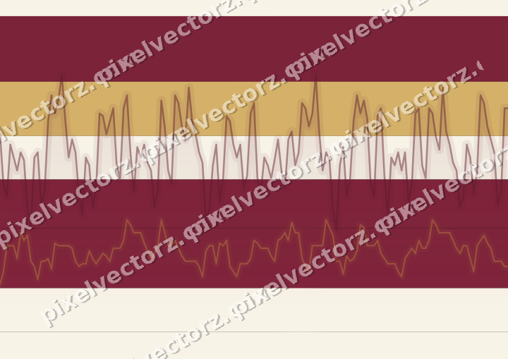 Glowing neon chart background in pink and amber