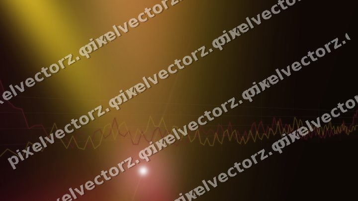 Glowing neon chart background in pink and red