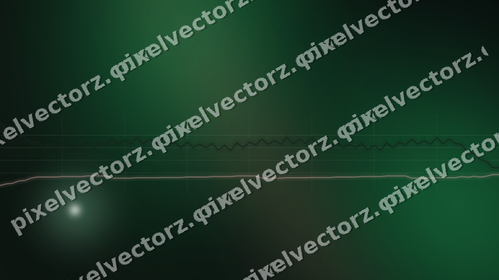 Glowing neon chart background in green and red