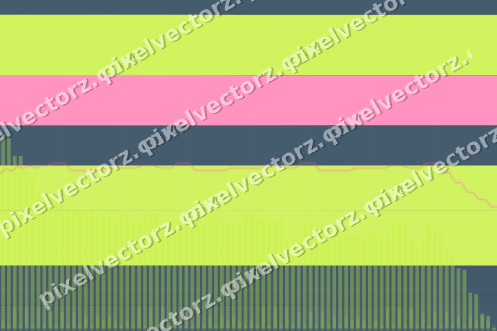 Glowing neon chart background in lime and amber