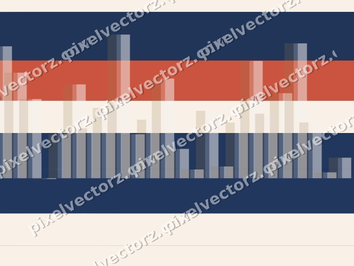 Glowing neon chart background in blue and red