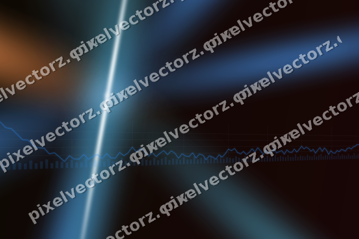Glowing neon chart background in blue and red