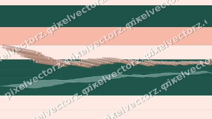 Glowing neon chart background in green and orange