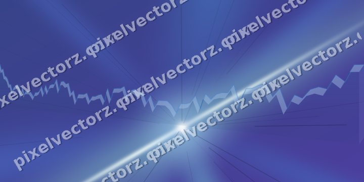 Glowing neon chart background in blue and cyan