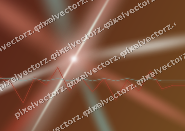 Glowing neon chart background in red and orange