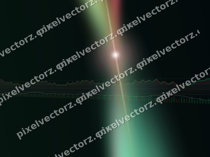 Glowing neon chart background in pink and amber