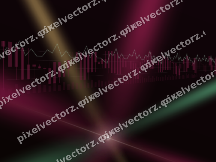 Glowing neon chart background in pink and green