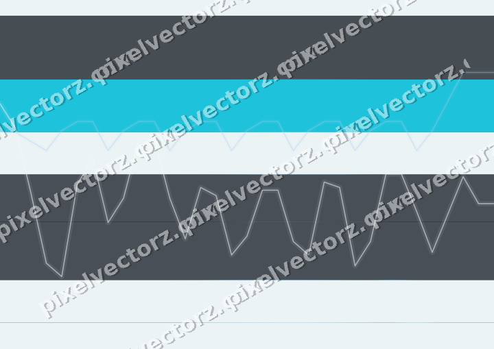 Glowing neon chart background in blue and teal