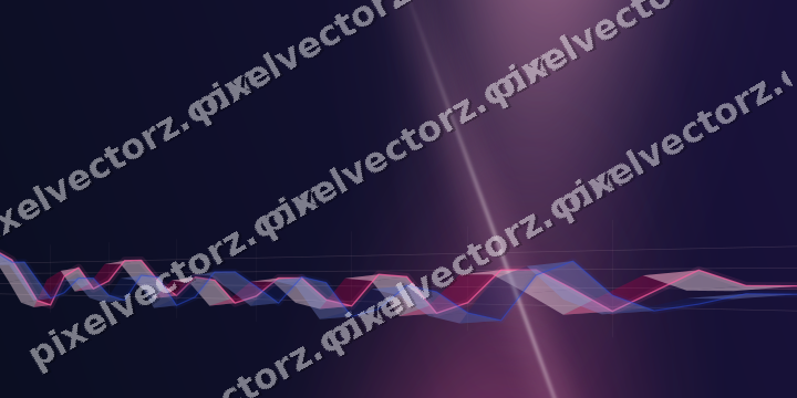 Glowing neon chart background in pink and blue