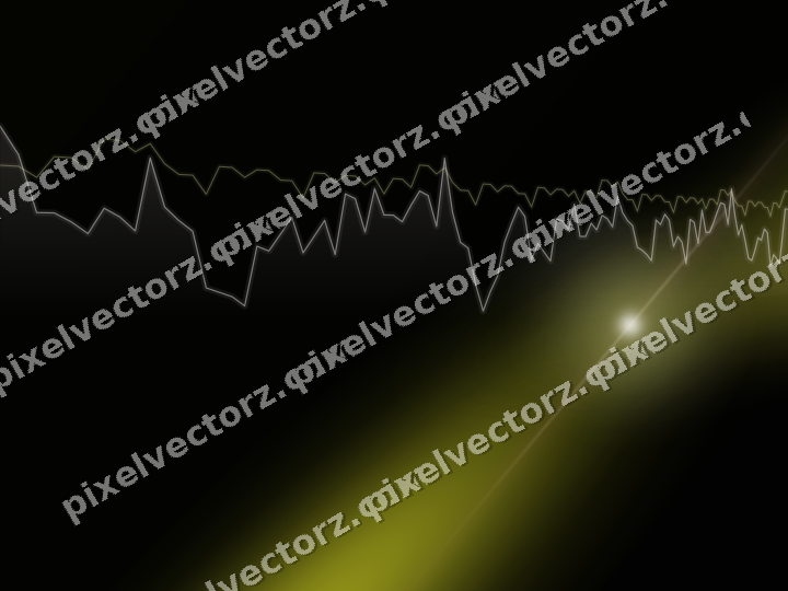 Glowing neon chart background in yellow and red