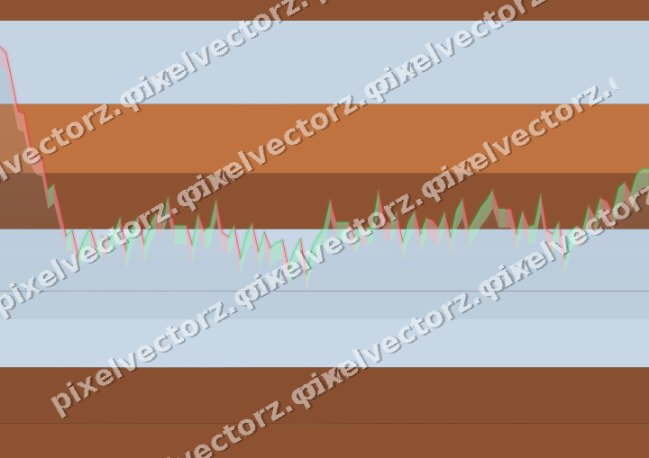 Glowing neon chart background in blue and orange
