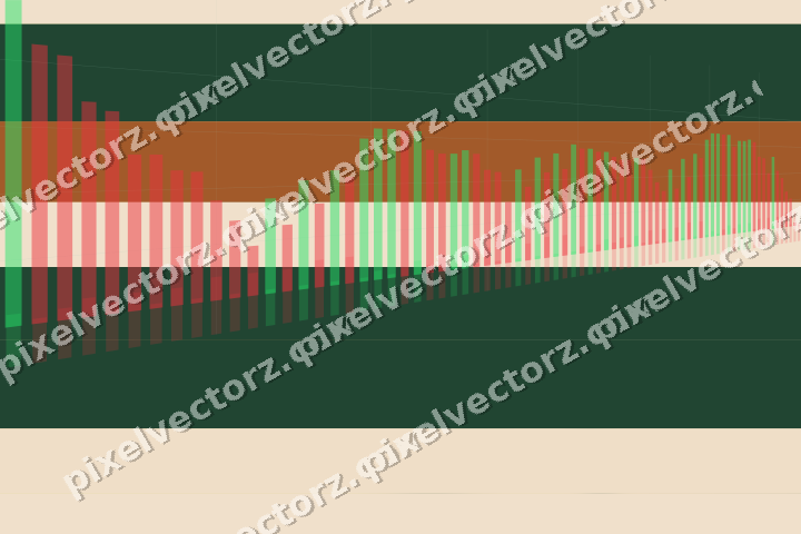 Soft pastel chart background in dark green and orange