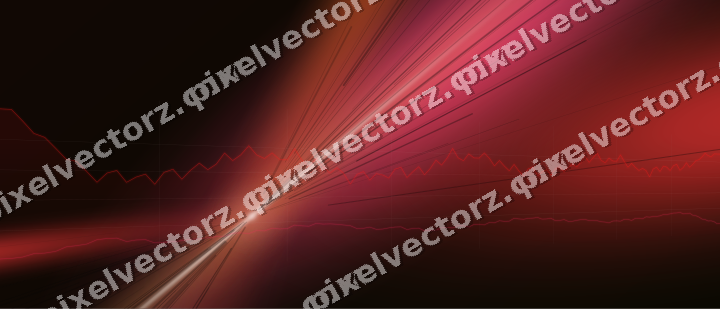 Glowing neon chart background in red and orange