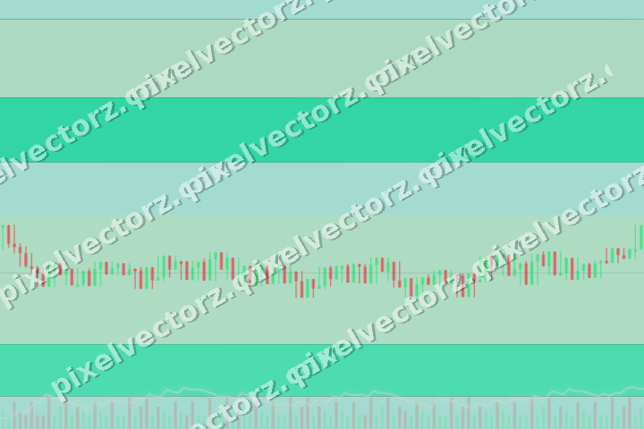 Glowing neon chart background in green and teal