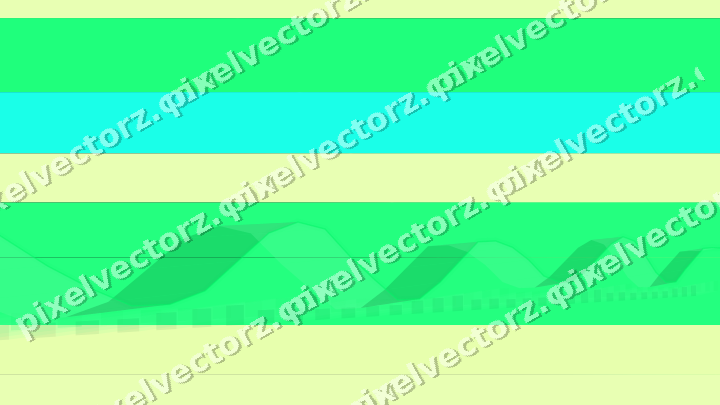 Glowing neon chart background in green and lime