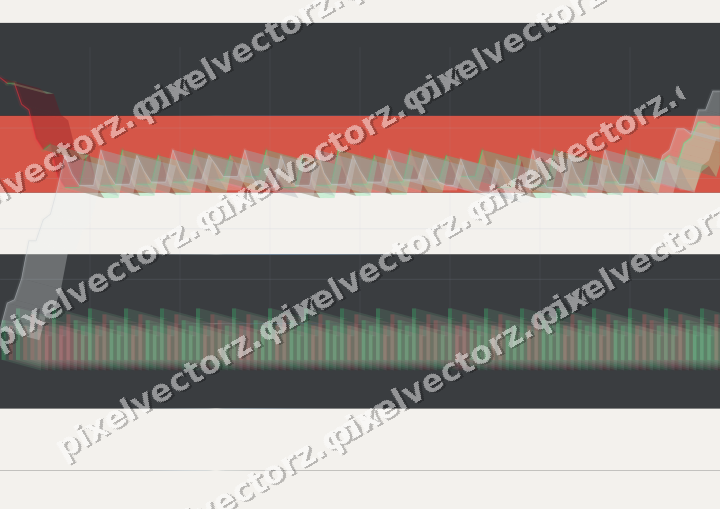 Glowing neon chart background in blue and red