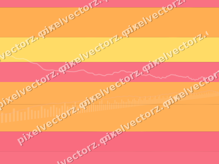Glowing neon chart background in orange and amber