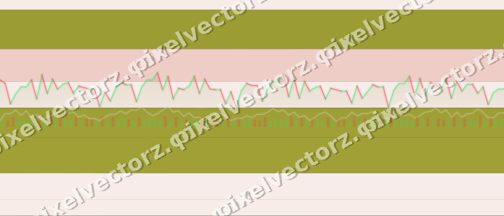 Glowing neon chart background in yellow and red
