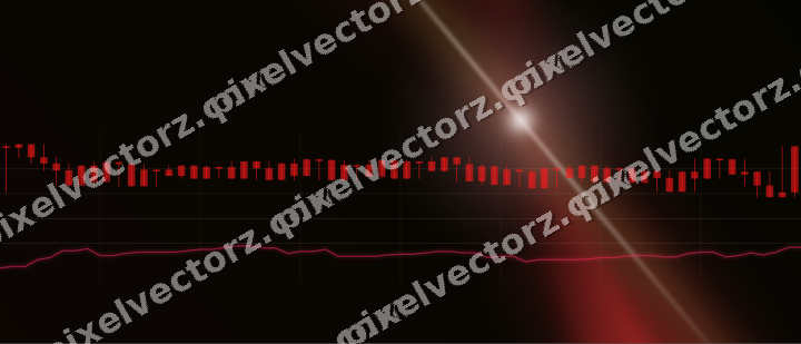 Glowing neon chart background in red and orange