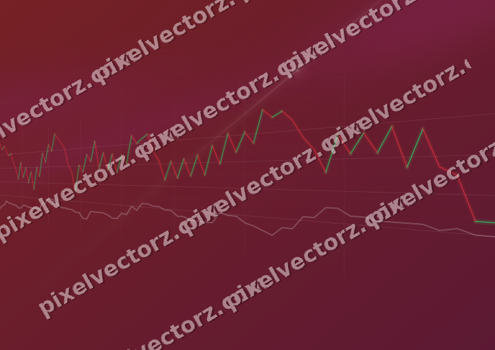 Glowing neon chart background in dark pink and yellow