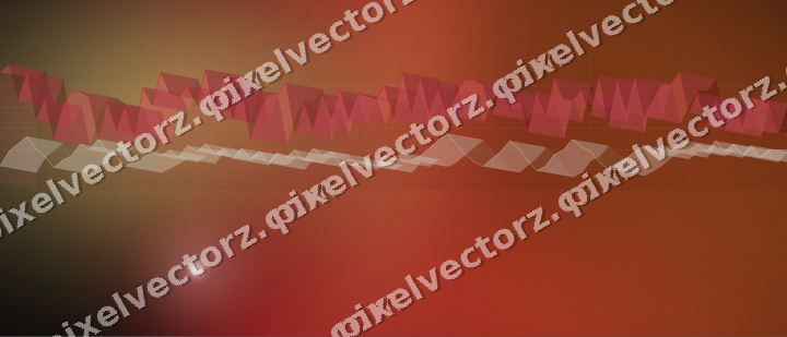 Glowing neon chart background in red and amber