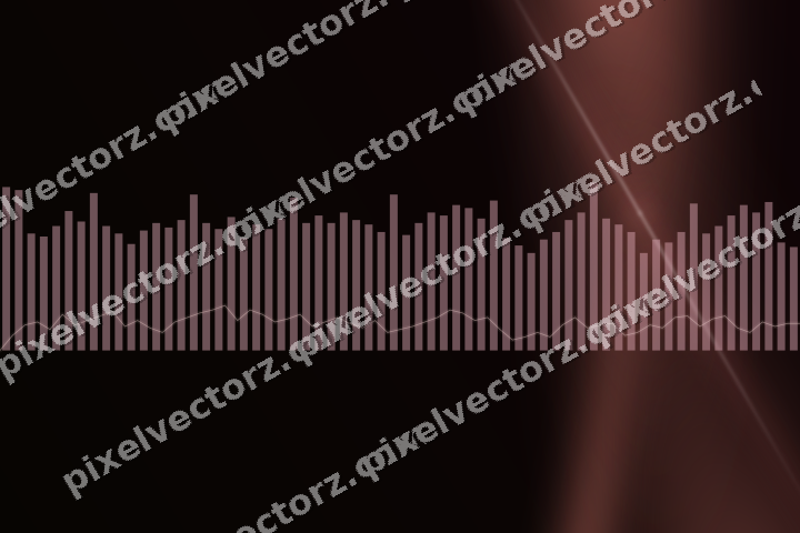 Glowing neon chart background in pink and red