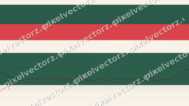 Glowing neon chart background in green and red