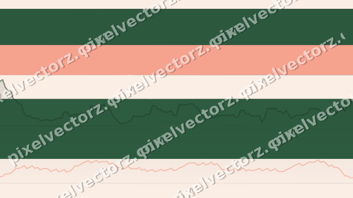 Glowing neon chart background in green and red