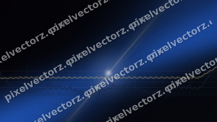 Glowing neon chart background in blue and amber