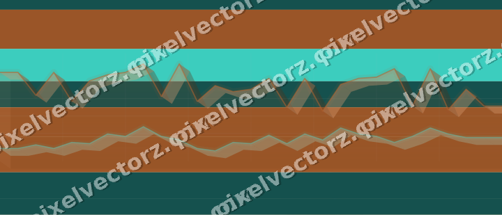 Soft pastel chart background in orange and teal
