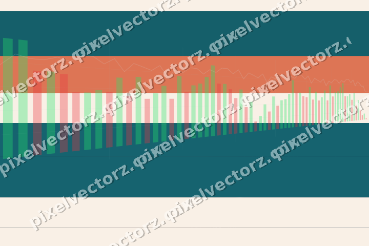 Glowing neon chart background in dark teal and orange