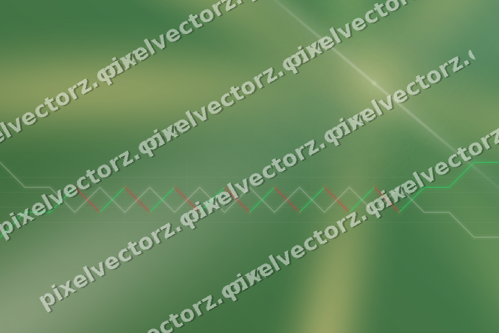 Glowing neon chart background in lime and yellow