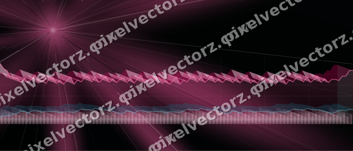 Glowing neon chart background in pink and cyan