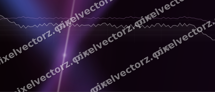 Glowing neon chart background in purple and blue