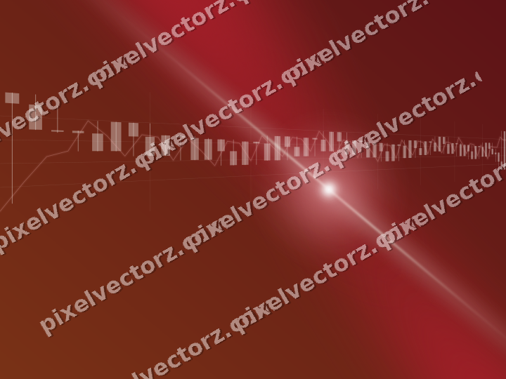 Glowing neon chart background in red and pale lime