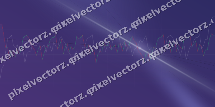 Glowing neon chart background in purple and blue