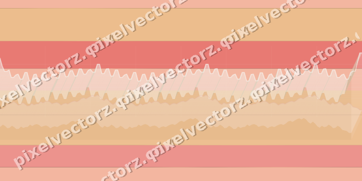 Glowing neon chart background in red and orange